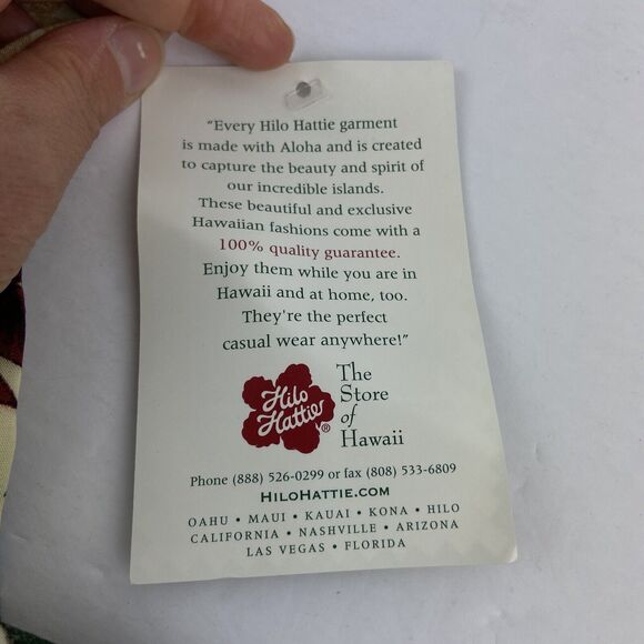 NWT Hilo Hattie Dress Hawaiian Size Small Scoop Neck Floral Monstera Muumuu - Picture 5 of 9